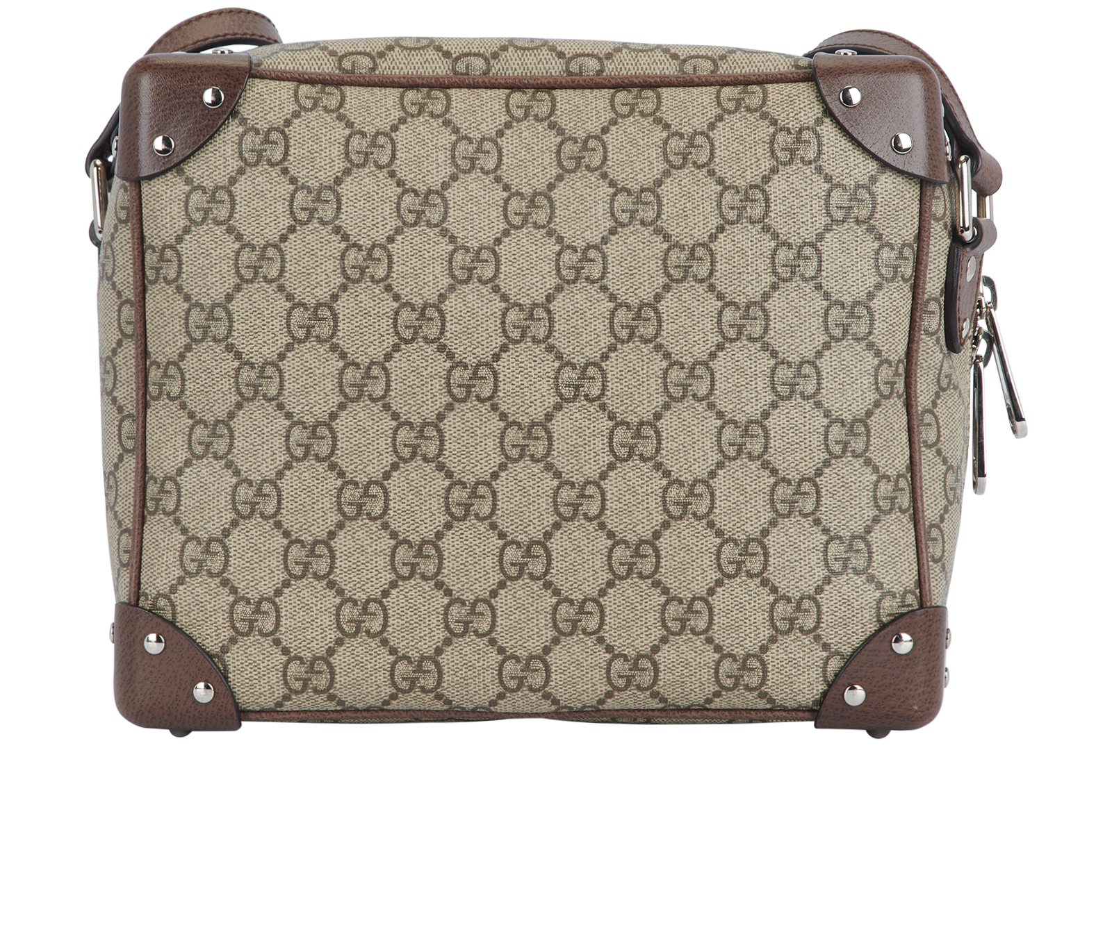 GG Square Trunk, &pound;895, Handbags, Brown, Canvas, Back view